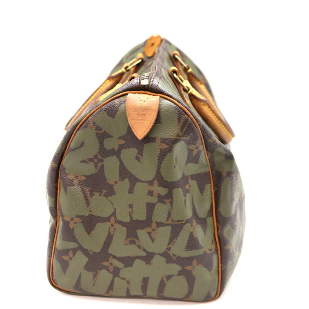 Louis Vuitton Speedy Handbag Monogram Canvas Graffiti Brown khaki Green - Picture 5 of 9